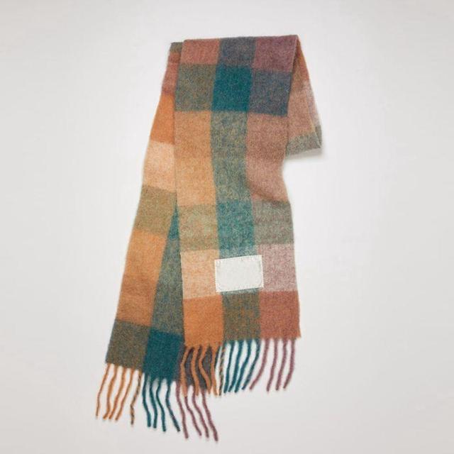 New Scarf Autumn and Winter Multicolor Thickened Plaid Scarf The Same Length Warm Shawl For Men and Women Scarves