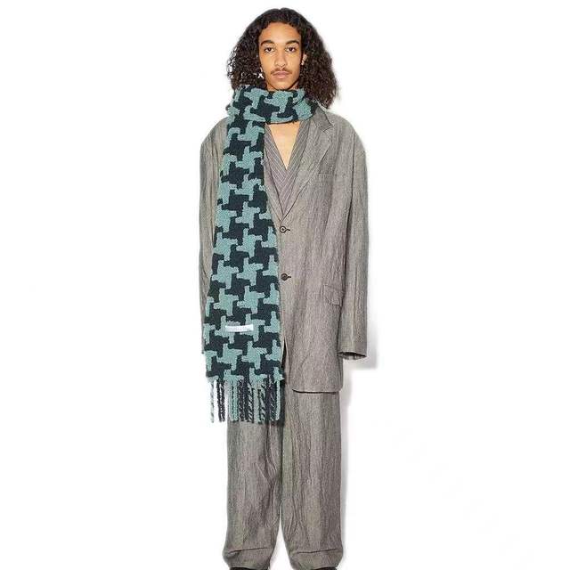 New Scarf Autumn and Winter Multicolor Thickened Plaid Scarf The Same Length Warm Shawl For Men and Women Scarves