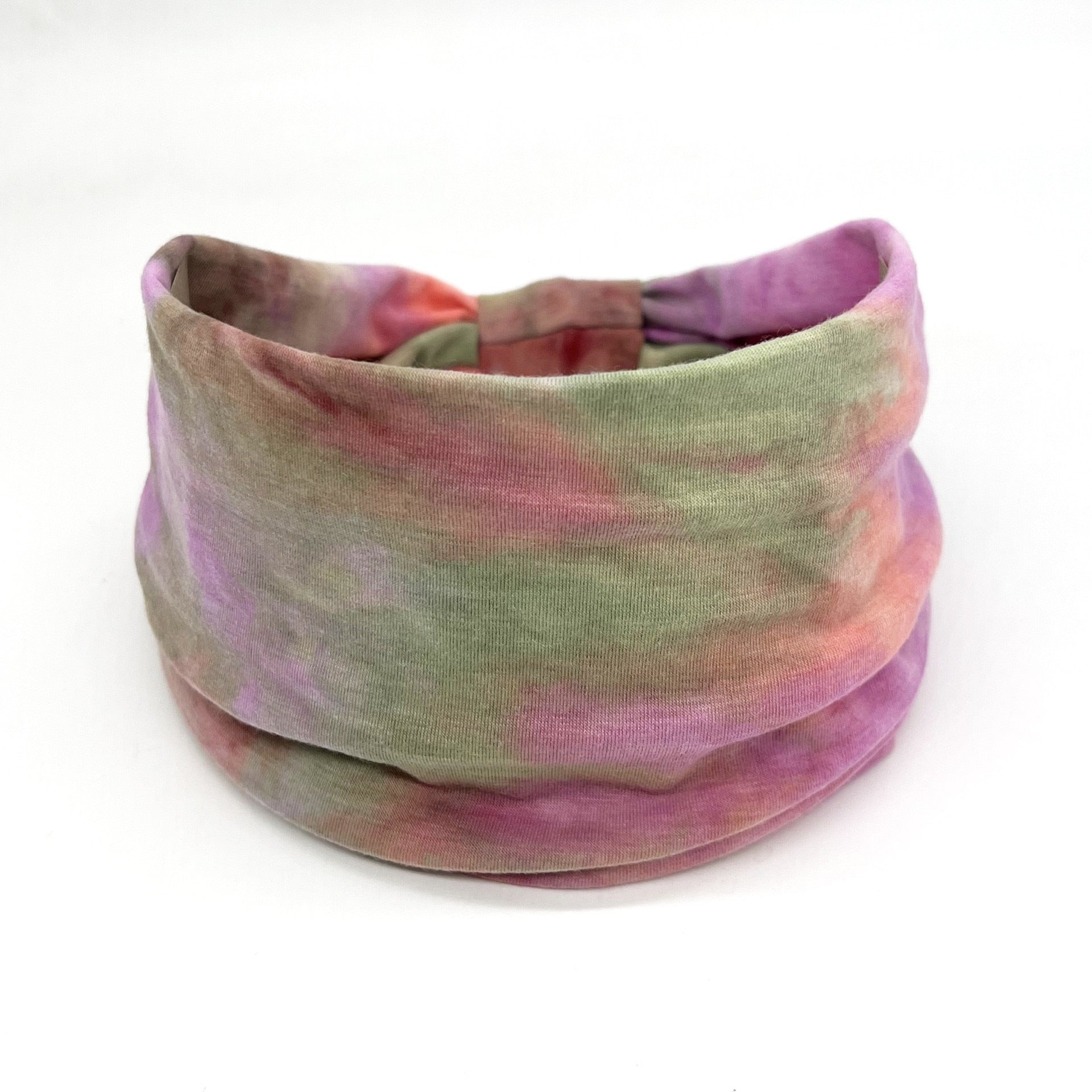 New Tie Dye Turban Sport Hair Sweatband for Women Men Colourful Knot Stretchy Wide Headbands Yoga Bandana Hairbands Bandages 6