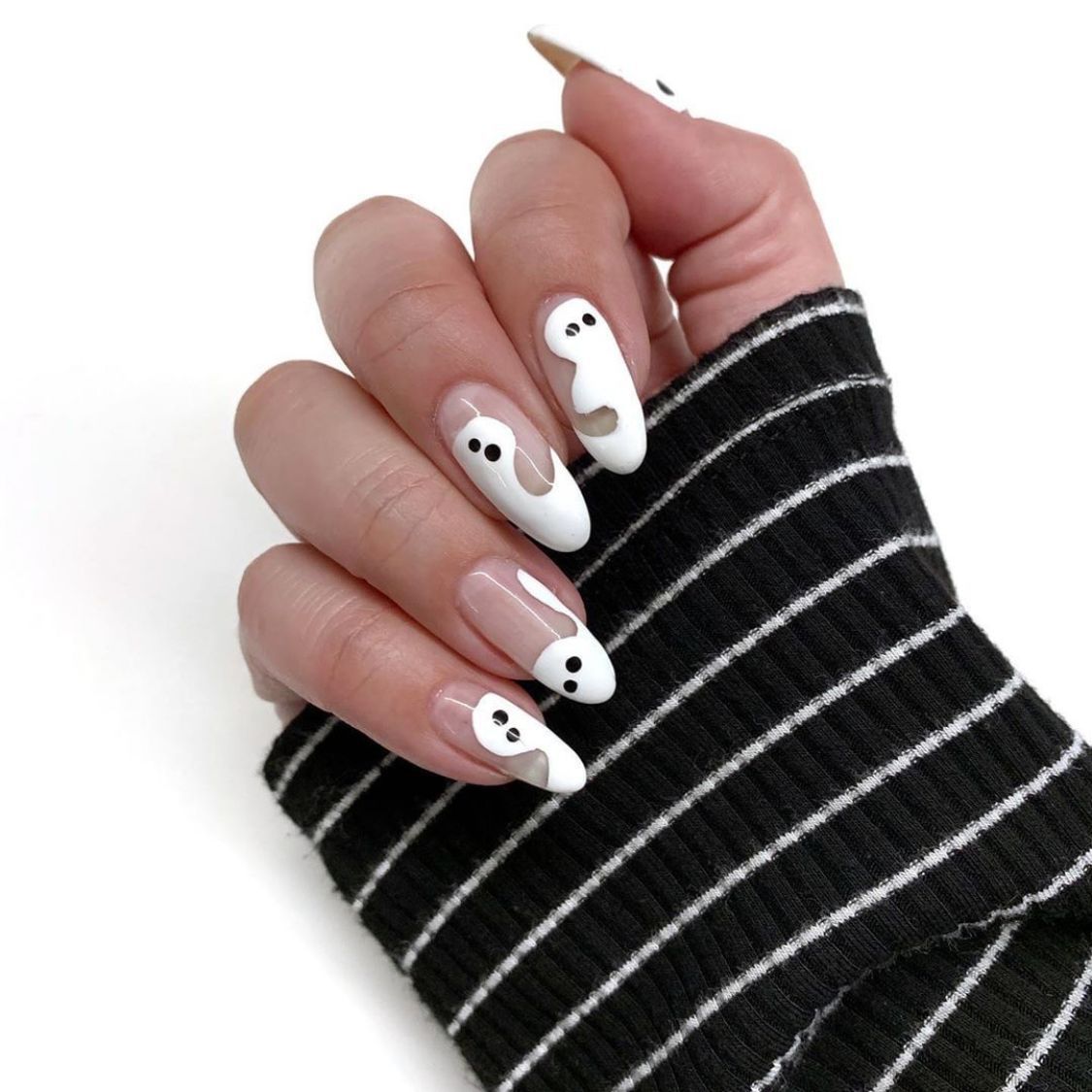 24Pcs/Set Fake Nails With Glue Full Cover Nail Tips Press On Med Nails DIY Manicure Oval Head False Nails Pink Almond Artificial
