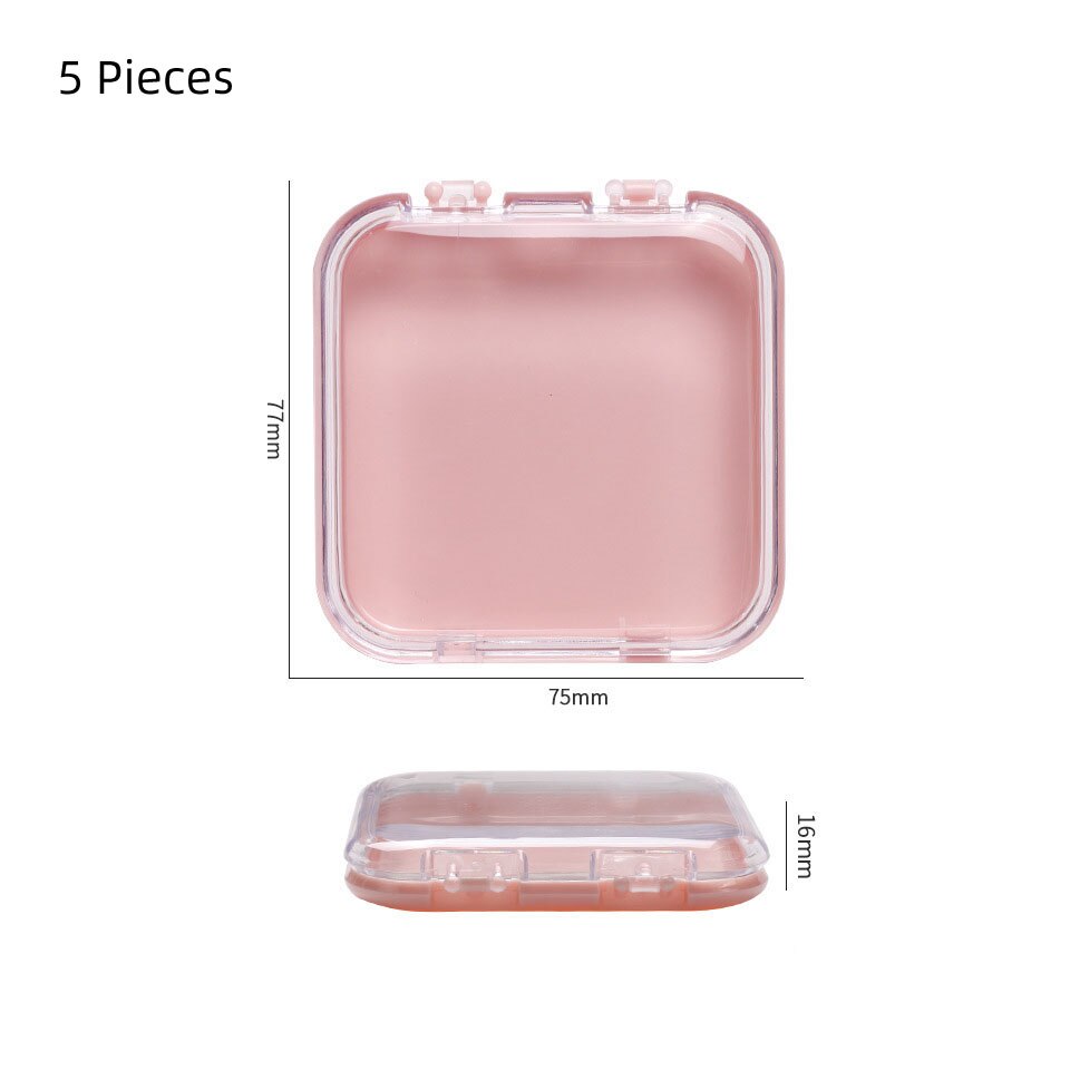 5/10 Pieces Empty Nail Boxes For Packaging Square Shape Box Wholesale Nail Tips Press On Nail Packaging Case Small Business