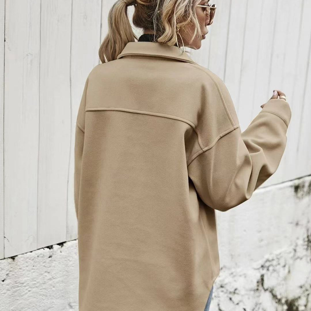 Women Jacket Office Autumn Female Vintage Pockets Trench Coat Winter Warm Jackets Branded Oversize Luxury Outerwear