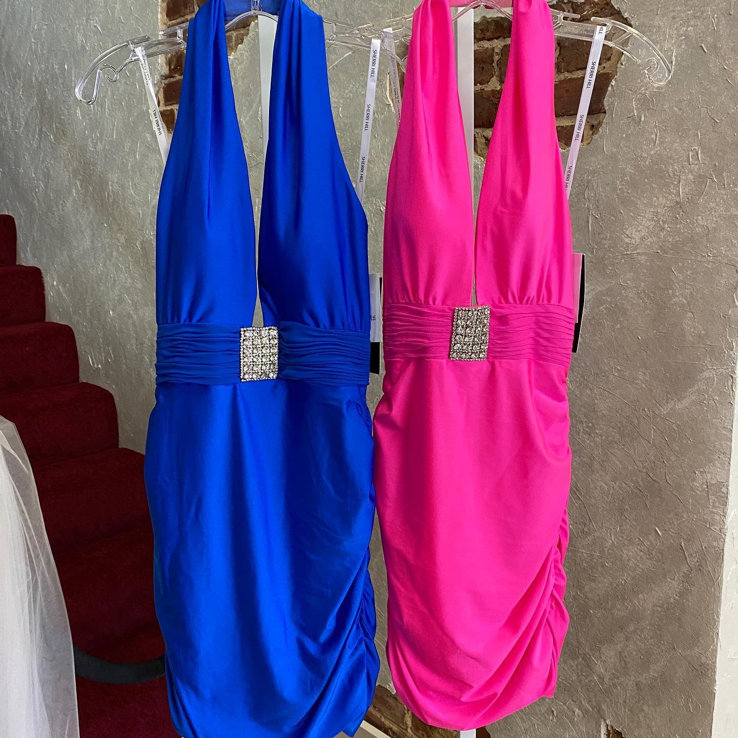 Halter Mini Cocktail NYE Dress Lady New Year Formal Event Party Gown Draped Crepe Sexy Club Night Wear Graduation Hoco Gala