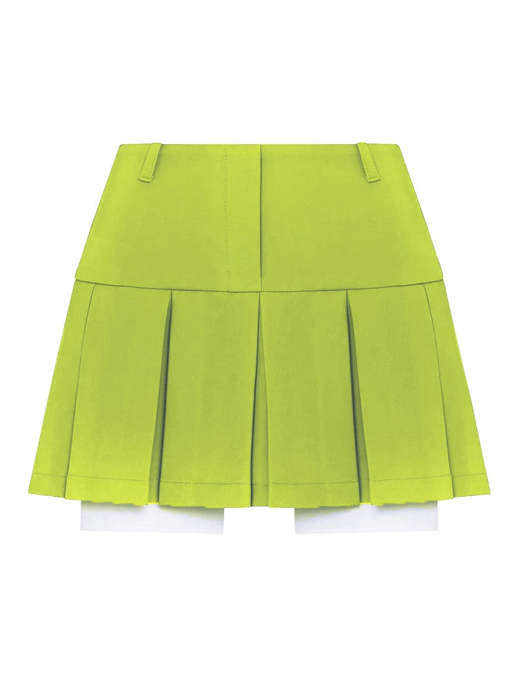 Casual Two Piece Sets Women's Fall Outfits New Black Matching Sets With Skirt And Blazer Cropped Top Suit For Women Only Green Skirts