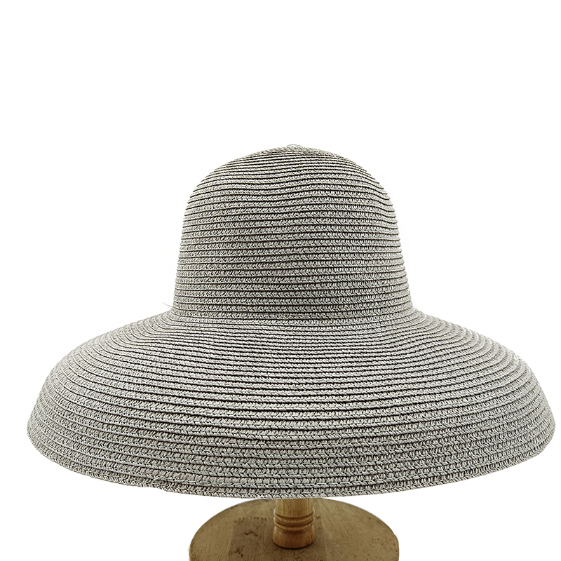 Summer hat new female sun hat folding beach hat big brim travel sunscreen Hepburn wind sun hat travel 18 Spain 55-58CM