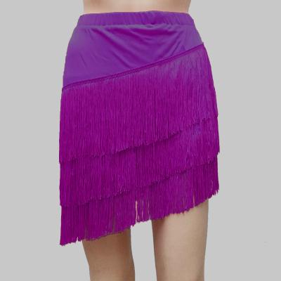Latin Dance Skirt Sexy Women Chacha Samba Tango Layers Tassels Fringes Dresses Competition Performamnce Salsa Lady Latin Costume