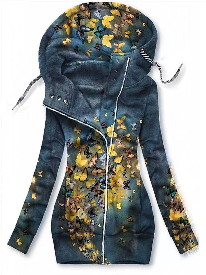 Autumn Winter Woman Sweatshirt Fleece Hooded Zipper Hoodies Female Casual Woman Cardigan Clothes for Teens 10