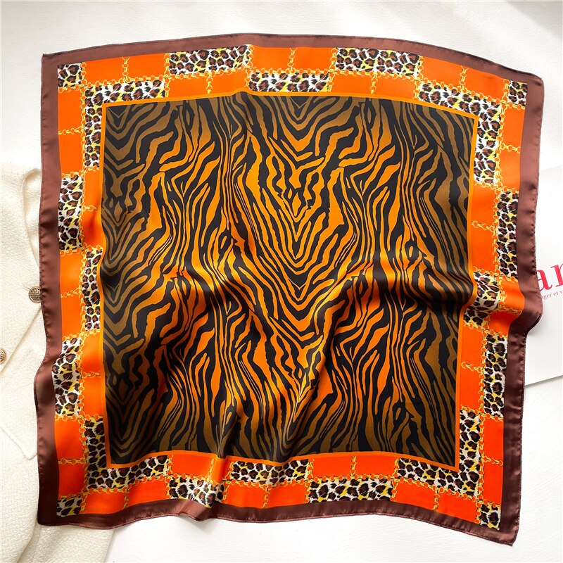 Fashion Wraps Satin Hijab Luxury Square Scarf for Women Hair Bands Ribbon Headband Silk Shawl Neckerchief Female Bandana