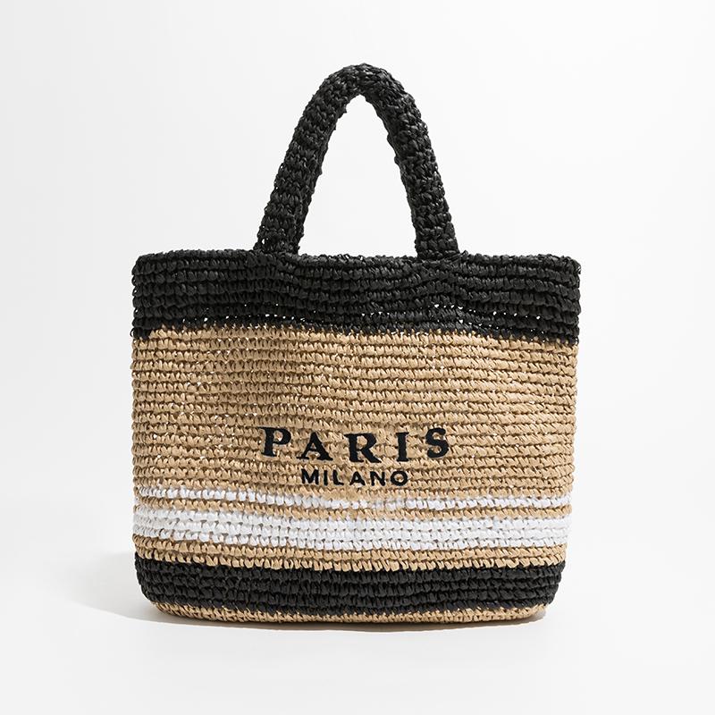 Fashion Large Capacity Straw Tote Bag Designer Letters Women Handbags Handamde Woven Summer Beach Bag Casual Bali Big Purse