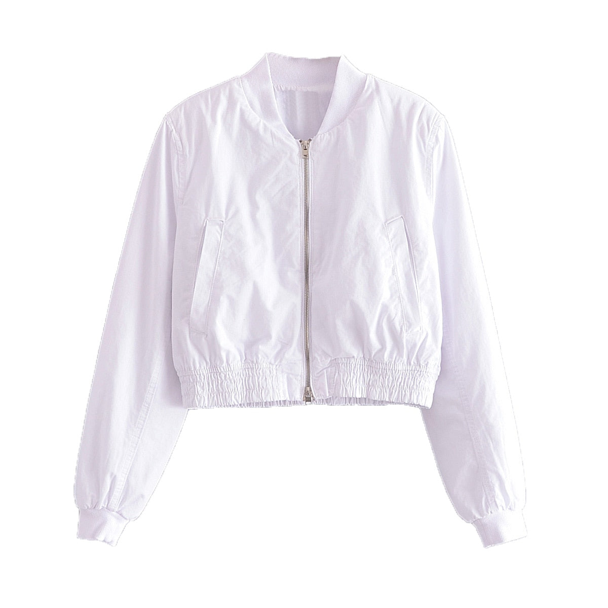 Women Spring Pilot Jackets Skirt Sets Fashion Print Long Sleeved Short Coats Pockets Elastic Waist Mini Skirts Outwear Jacket-2