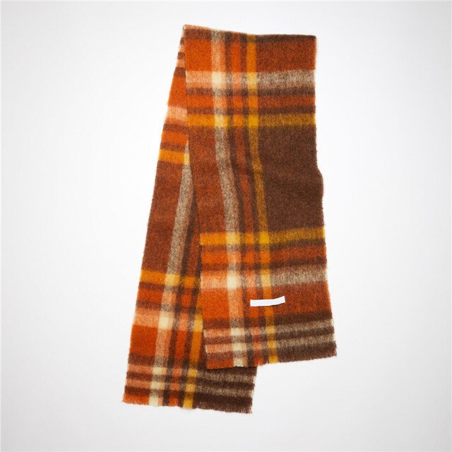 New Scarf Autumn and Winter Multicolor Thickened Plaid Scarf The Same Length Warm Shawl For Men and Women Scarves