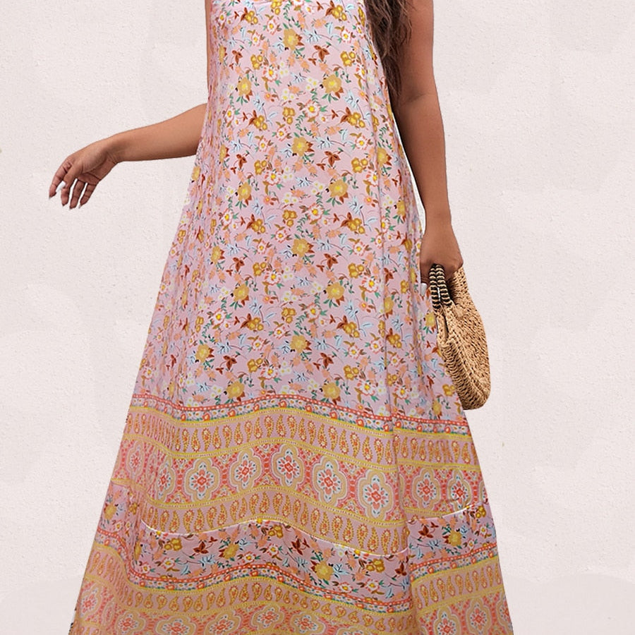 Finjani Women's Dress Plus Size Cami Dresses Summer Backless Maxi Dress Floral Print Formal Party Dresses 2023 451 Spain