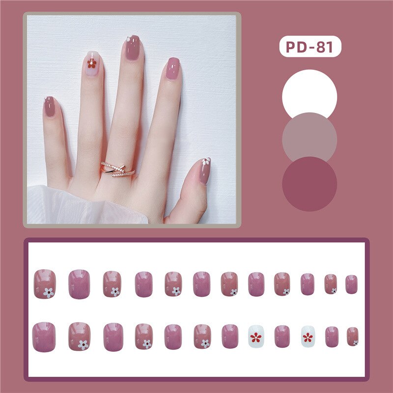 24pcs Lemon Short Wear Tips Nail False Patch Press on Nails Supplies for Professionals Artifical Fake Nails Faux Ongles Uñas