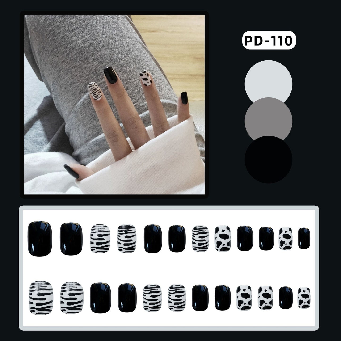 24pcs Lemon Short Wear Tips Nail False Patch Press on Nails Supplies for Professionals Artifical Fake Nails Faux Ongles Uñas