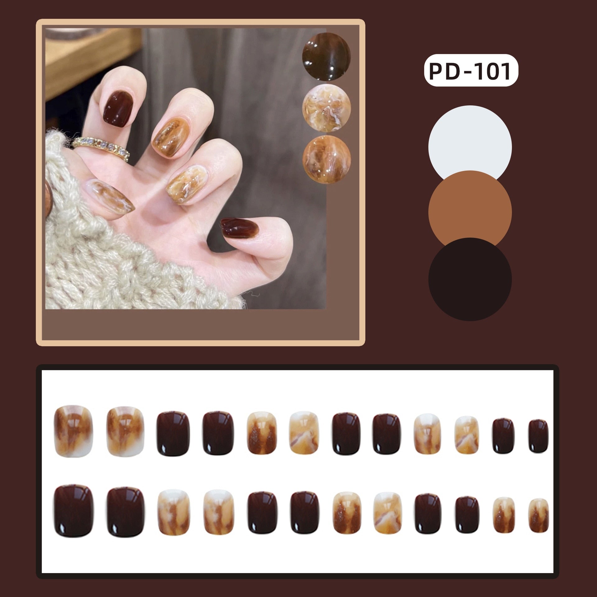 24pcs Lemon Short Wear Tips Nail False Patch Press on Nails Supplies for Professionals Artifical Fake Nails Faux Ongles Uñas PD-101-Fake Nails Ar