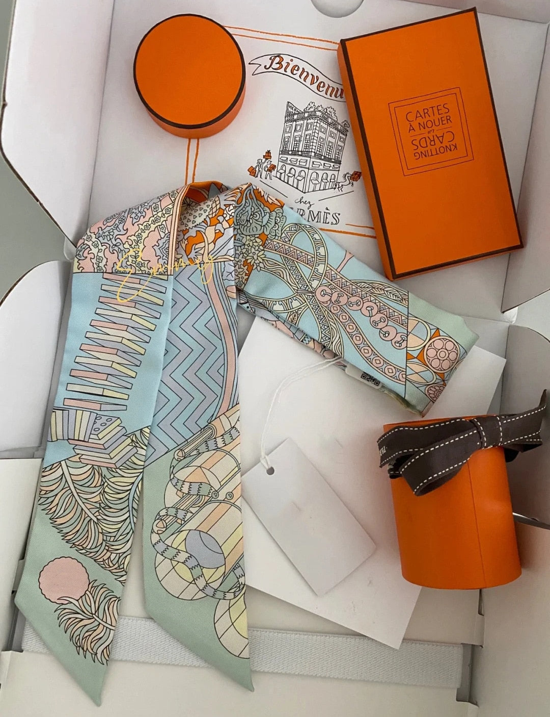 Mulberry silk silk tie bag long silk scarf star internet celebrity same style suit scarf streamer headband