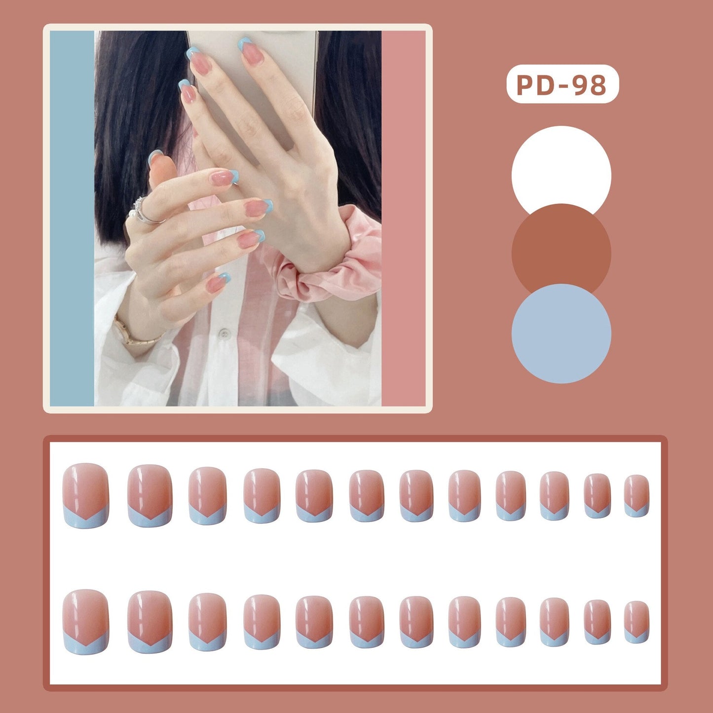 24pcs Lemon Short Wear Tips Nail False Patch Press on Nails Supplies for Professionals Artifical Fake Nails Faux Ongles Uñas