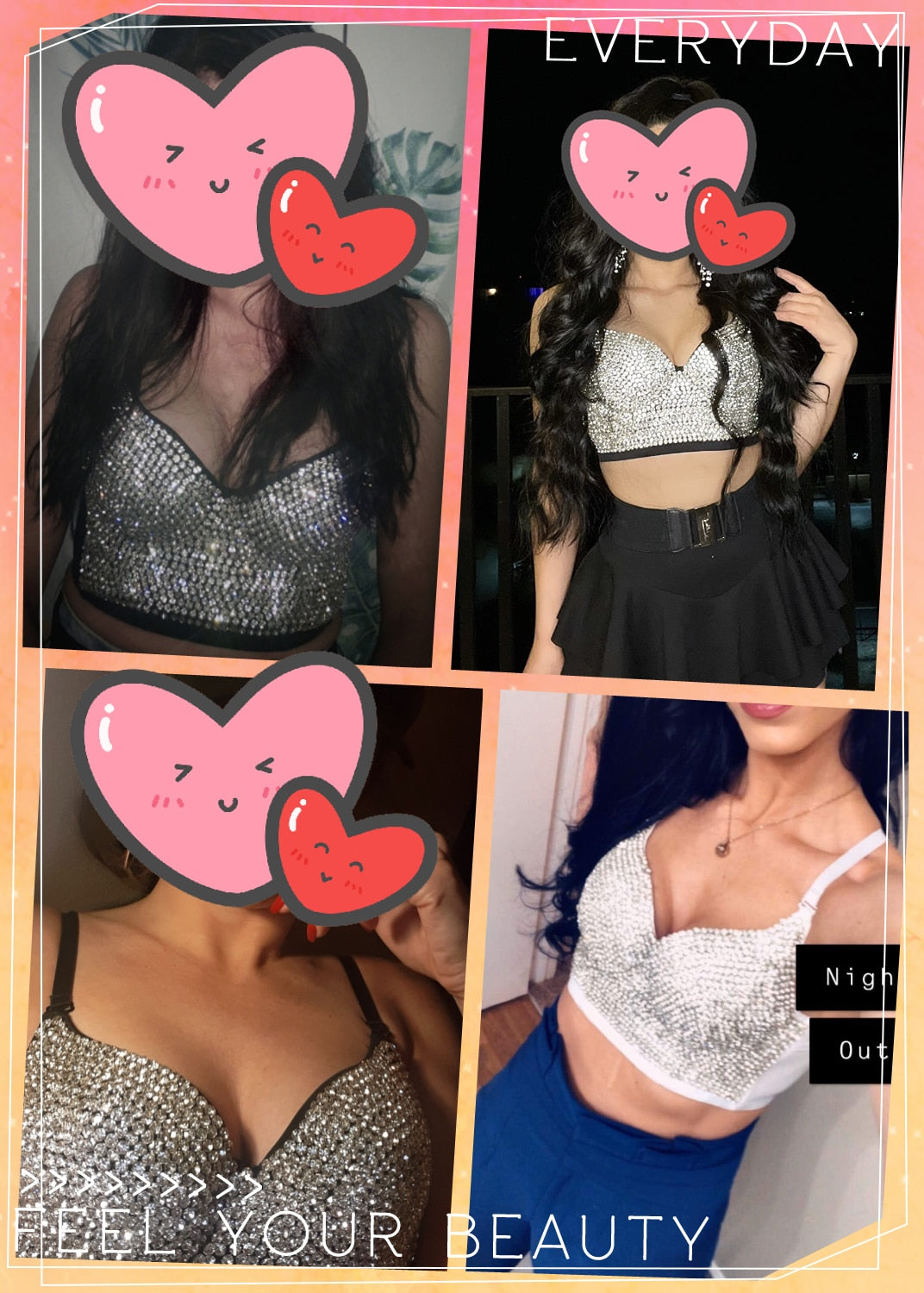 Women Tank Tops Luxury Sequined Rhinestone Pearl Wedding Push Up Bra Woman Clothes Camis Stage Ladies Crop Top Corset y2k Blusas