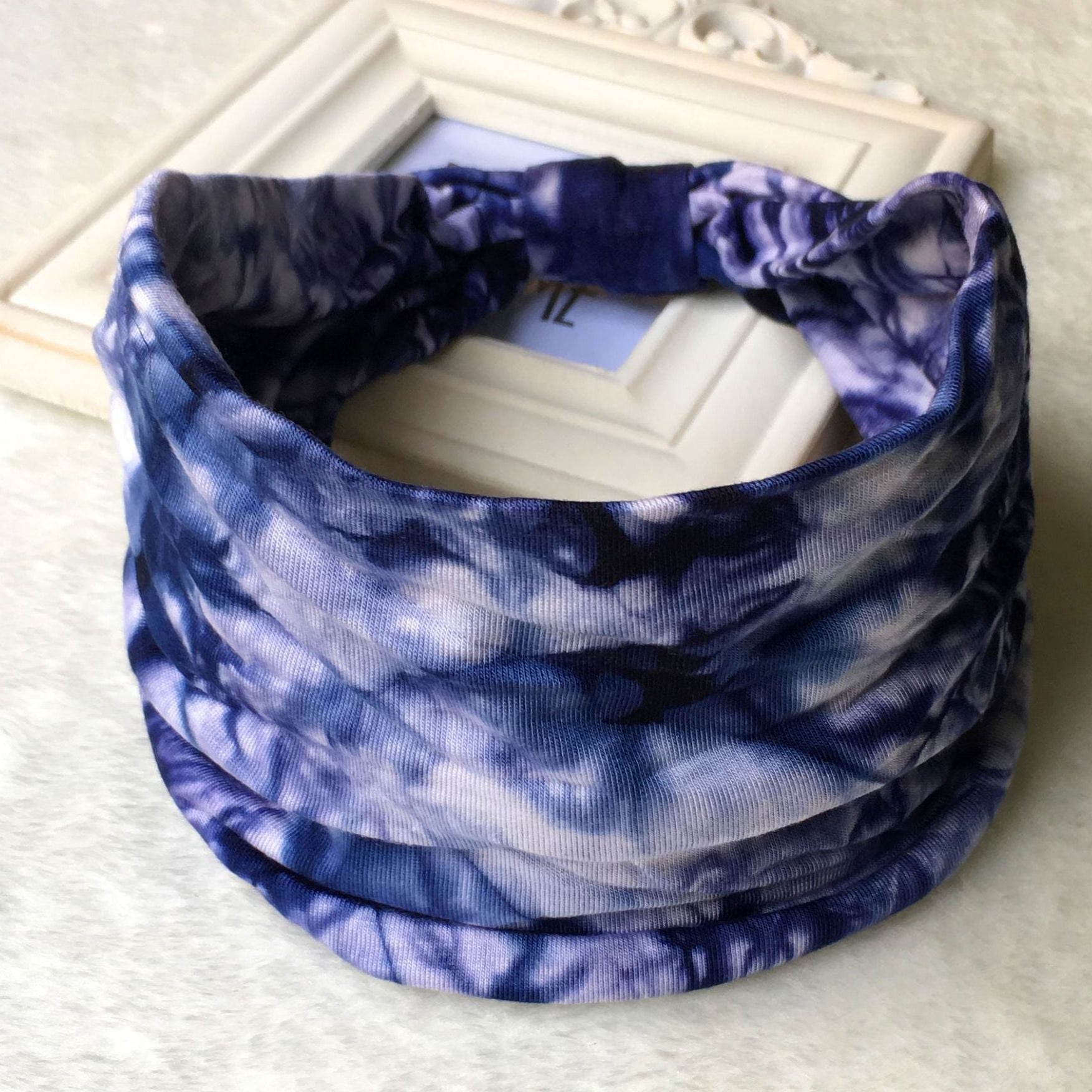 New Tie Dye Turban Sport Hair Sweatband for Women Men Colourful Knot Stretchy Wide Headbands Yoga Bandana Hairbands Bandages 16