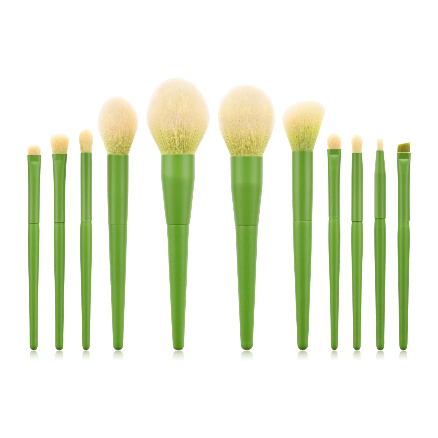 13pcs Makeup Brushes Cosmetic Full Set 3 Colors Soft Hair Female Make Up Tools Foundation Brush Eyeshadow Complete Kit 11pcs green