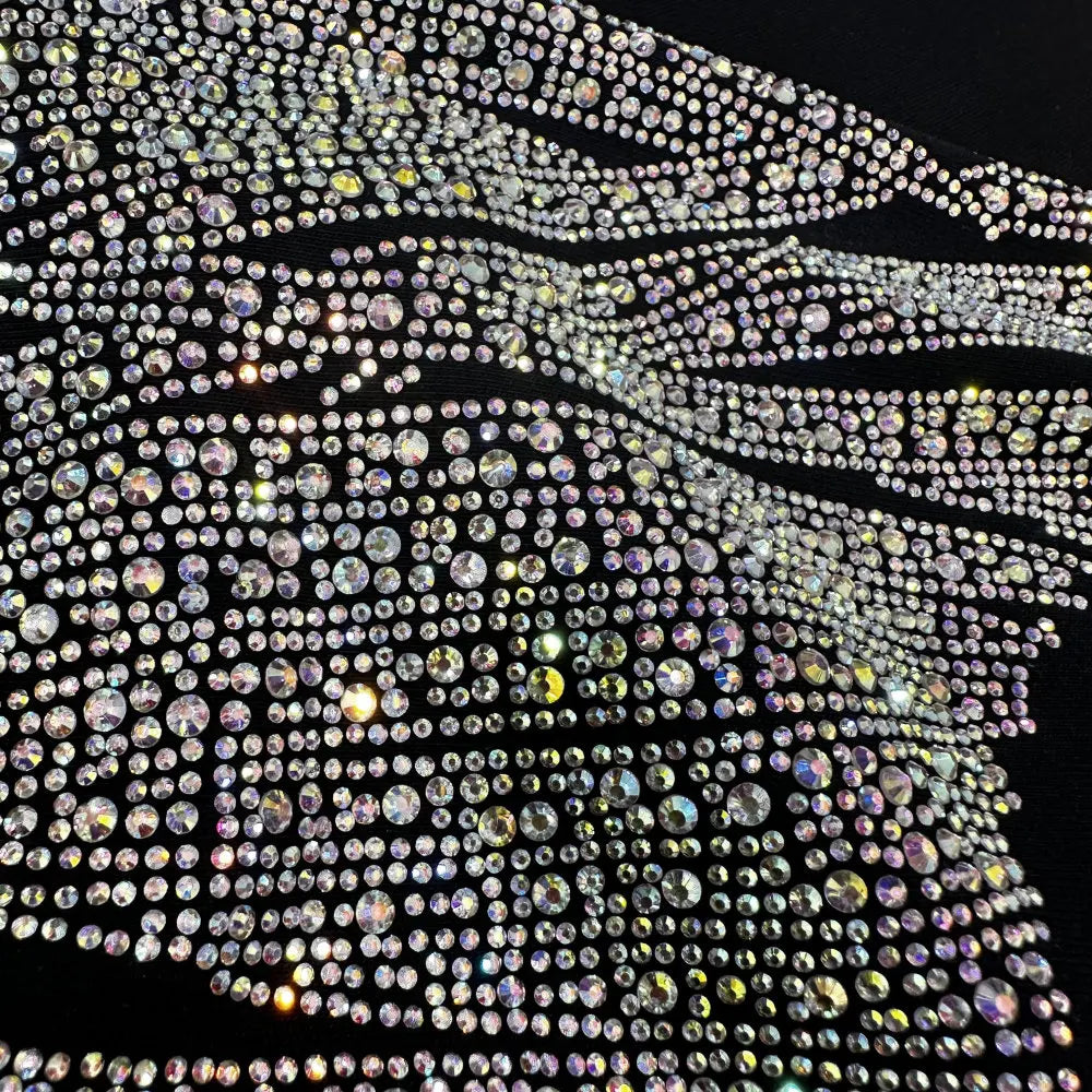 150KG Plus Size Brand Y2k Pants Women Men Rhinestone Graphic Big Size Pencil Pants Summer Luxury Baggy Joggers Women Outfits