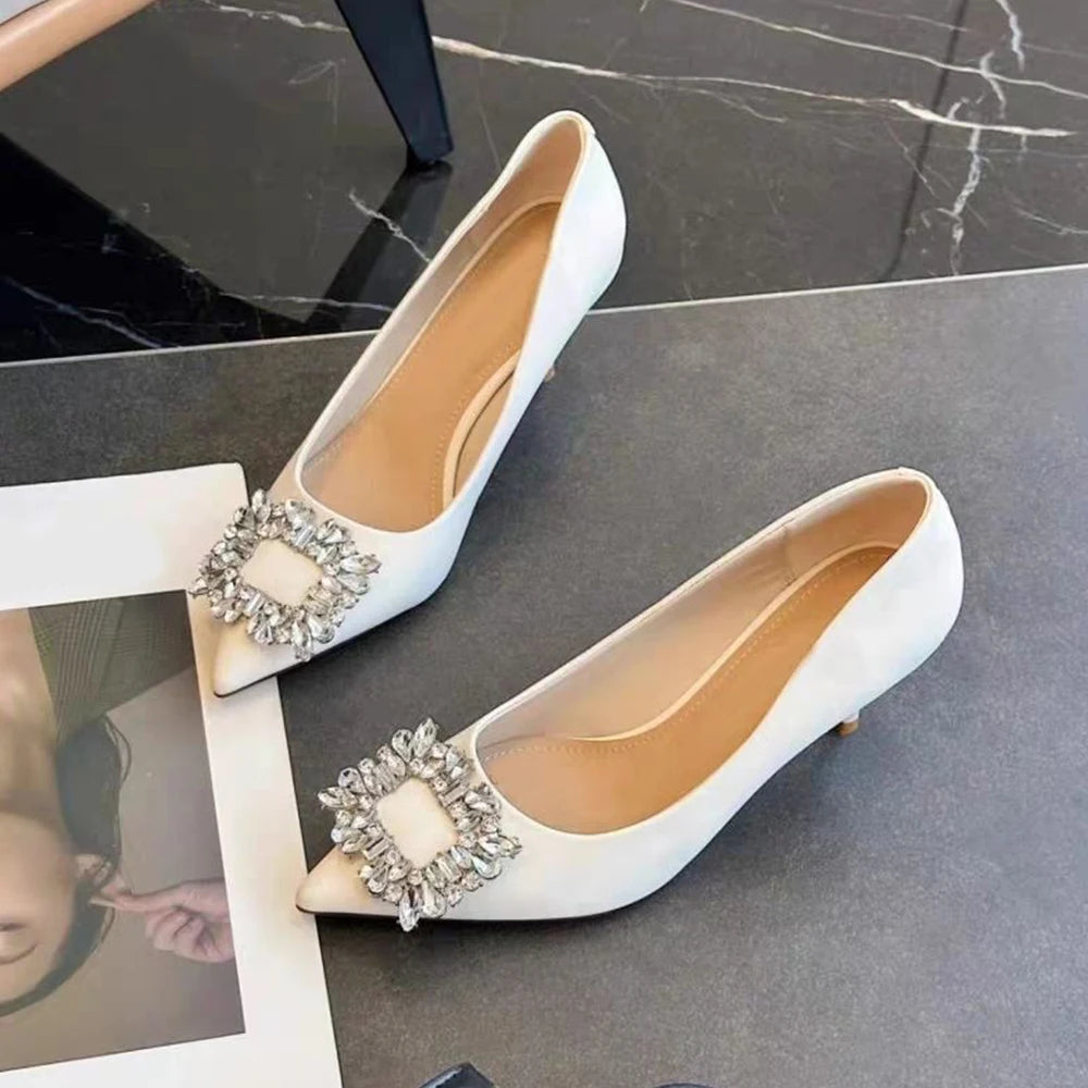 1PC Shiny Shoes Clips Crystal Wedding Bride Shoes Decoration Women High Heel Charms Rhinestones Buckle Shoes Accessories