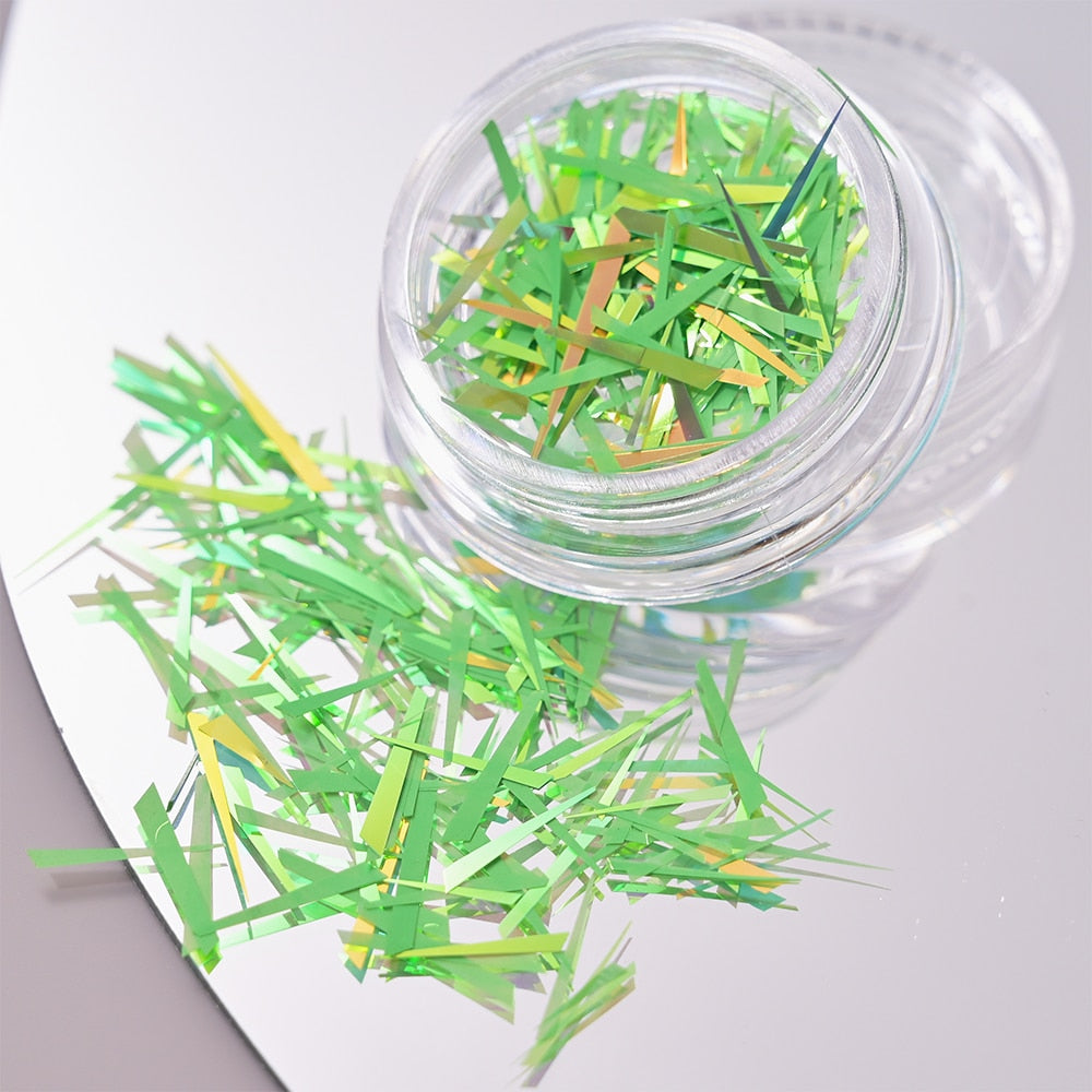 1Pc Shiny Mermaid Glitter Nail Hexagon Sequins Holographic Flakes Chunky Mixed Color DIY Manicure Decoration Design Accessories PT198-32