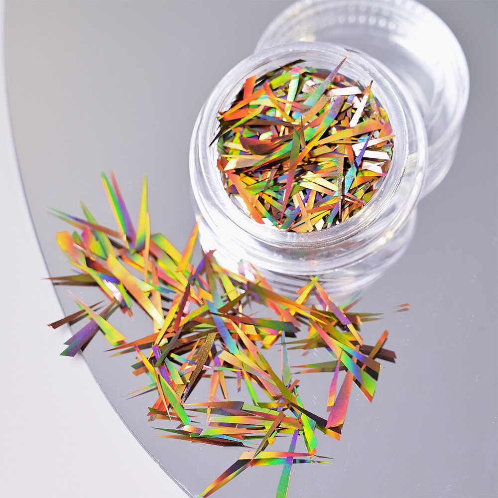 1Pc Shiny Mermaid Glitter Nail Hexagon Sequins Holographic Flakes Chunky Mixed Color DIY Manicure Decoration Design Accessories PT198-22