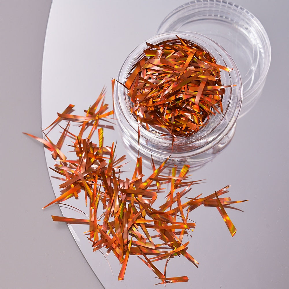 1Pc Shiny Mermaid Glitter Nail Hexagon Sequins Holographic Flakes Chunky Mixed Color DIY Manicure Decoration Design Accessories PT198-18