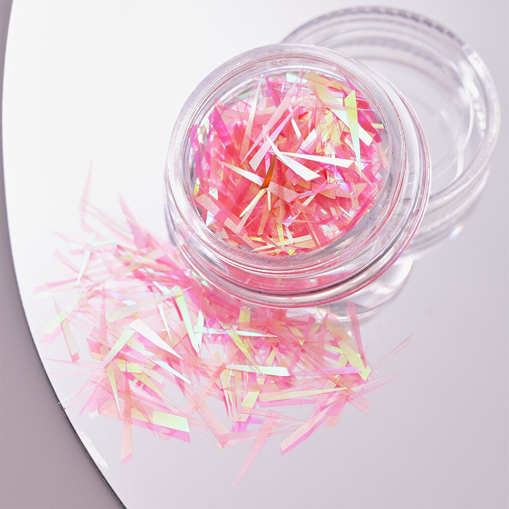 1Pc Shiny Mermaid Glitter Nail Hexagon Sequins Holographic Flakes Chunky Mixed Color DIY Manicure Decoration Design Accessories PT198-24