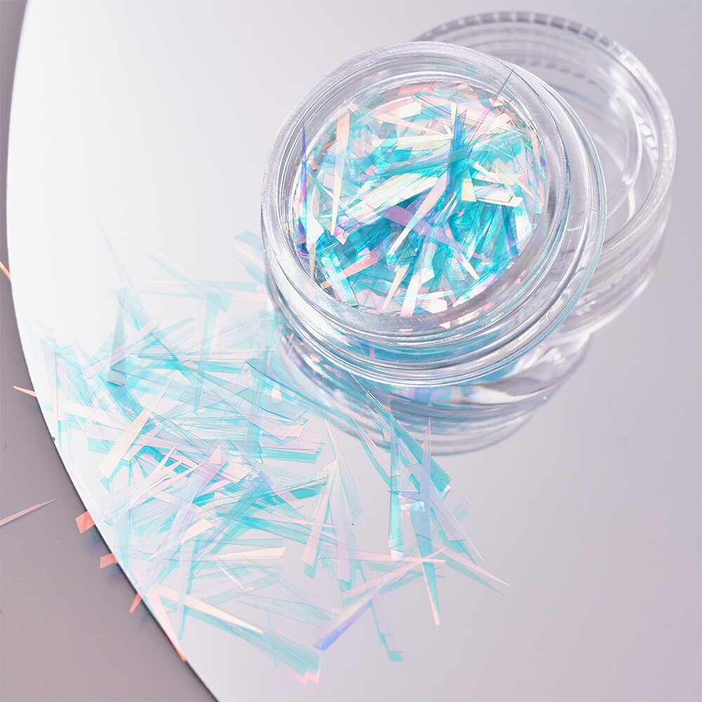 1Pc Shiny Mermaid Glitter Nail Hexagon Sequins Holographic Flakes Chunky Mixed Color DIY Manicure Decoration Design Accessories PT198-26