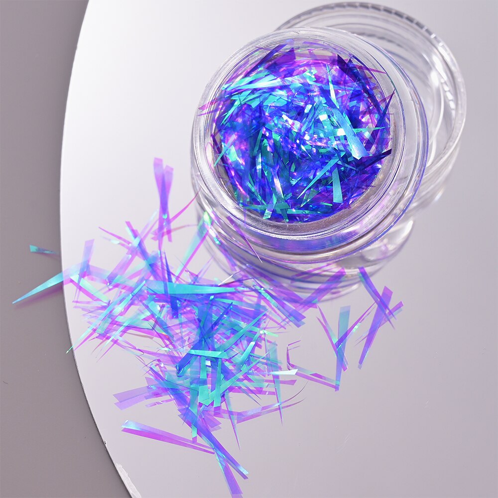 1Pc Shiny Mermaid Glitter Nail Hexagon Sequins Holographic Flakes Chunky Mixed Color DIY Manicure Decoration Design Accessories PT198-20