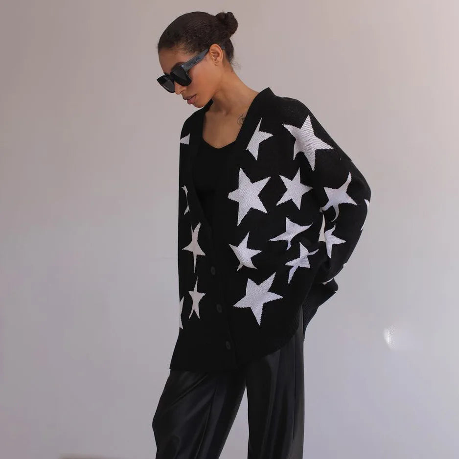 2024 Autumn/Winter Women's New Loose Relaxed Sweater Knitwear Women's Long Sleeve Large