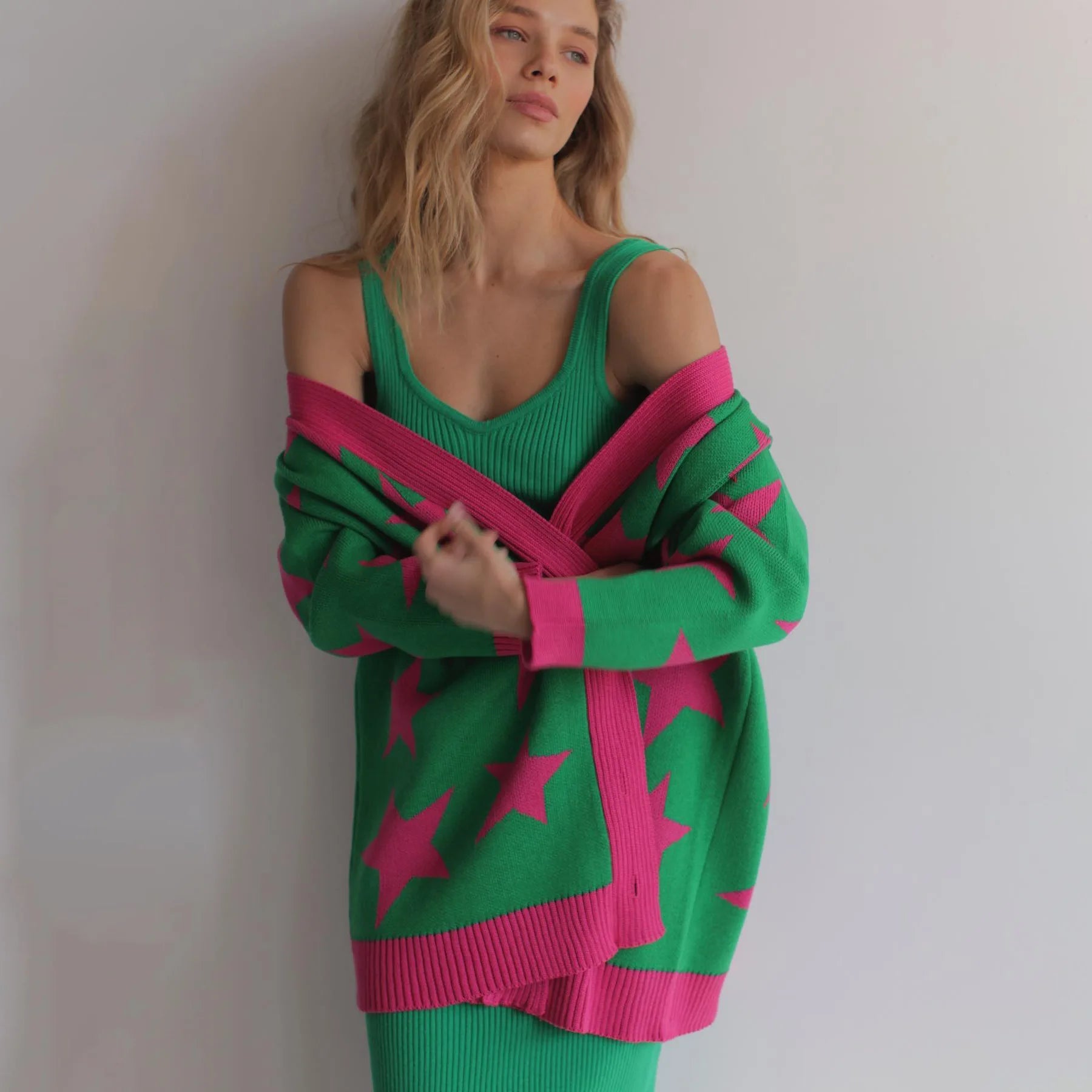 2024 Autumn/Winter Women's New Loose Relaxed Sweater Knitwear Women's Long Sleeve Large