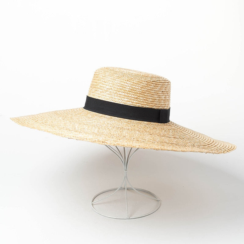 2024 Big Brim Straw Hats For Women Summer Oversized Beach Hat UV Protection Sun Hat Wholesale