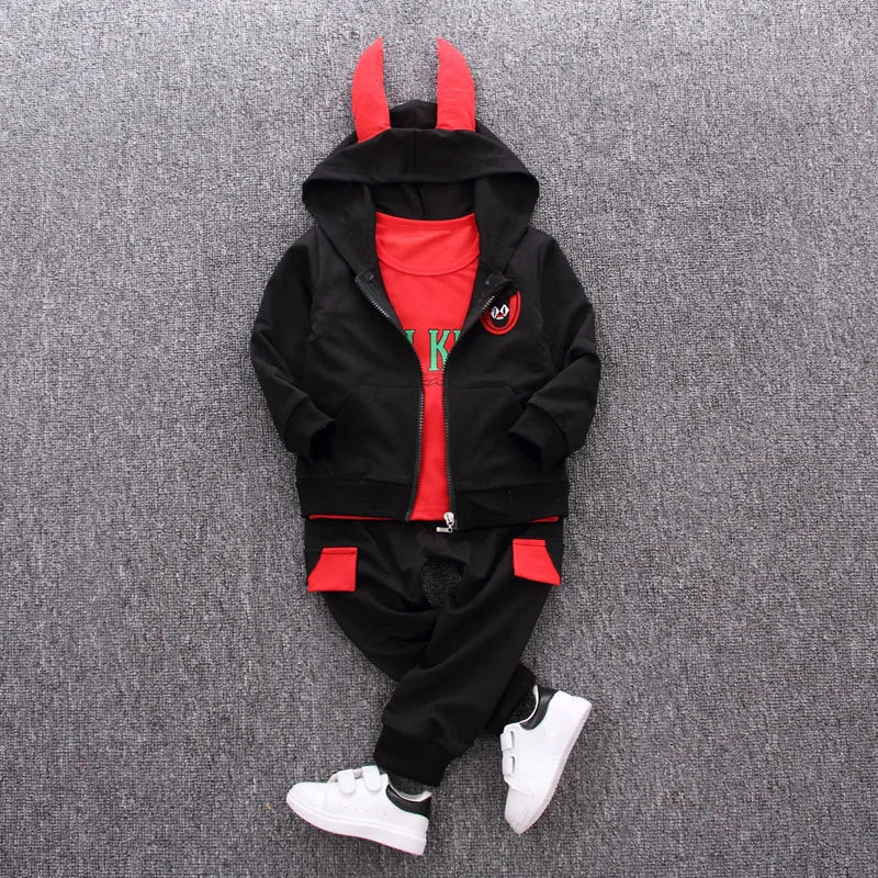 2024 Fashion Autumn Baby Boys Clothes Set Boys Sport Suit Children Sets Kids Clothes Denim Clothes For Boys Clothing 1 3 4 Year black