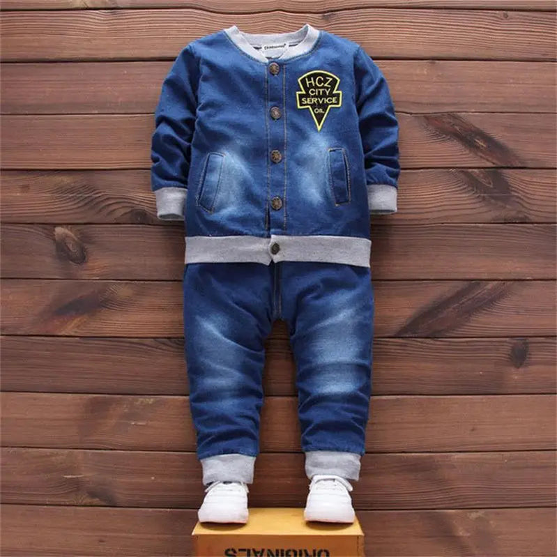 2024 Fashion Autumn Baby Boys Clothes Set Boys Sport Suit Children Sets Kids Clothes Denim Clothes For Boys Clothing 1 3 4 Year