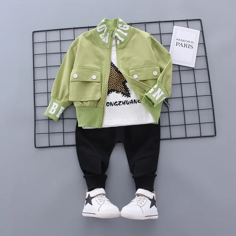 2024 Fashion Autumn Baby Boys Clothes Set Boys Sport Suit Children Sets Kids Clothes Denim Clothes For Boys Clothing 1 3 4 Year