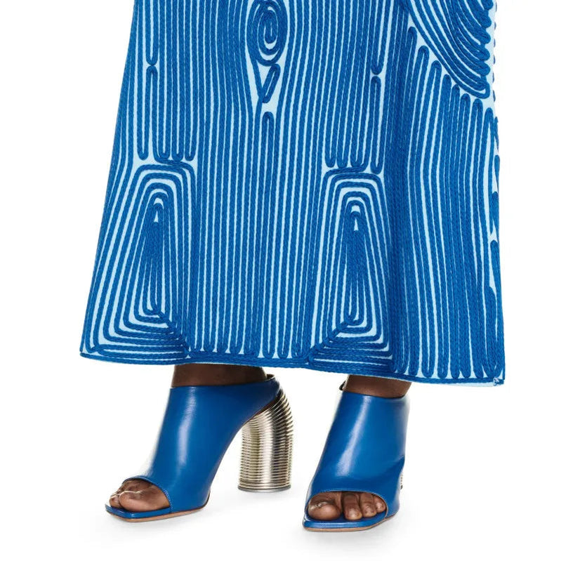 2024 Summer Shaped High Heel Women's Sandals Fashion Open Toe Square Head Muller Shoes 44 Large Women's Slippers