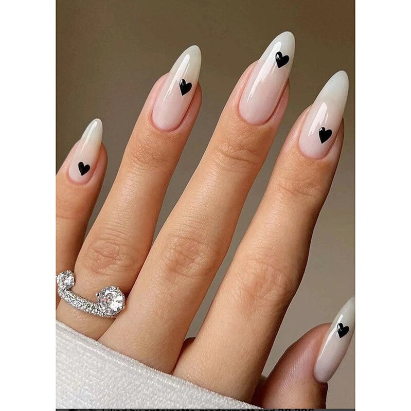 24P Removable Ballerina Press On Nail Art Long Round Head Fake Nails Full Cover Artificial Wearing Reusable False Nails Finished Y-08s