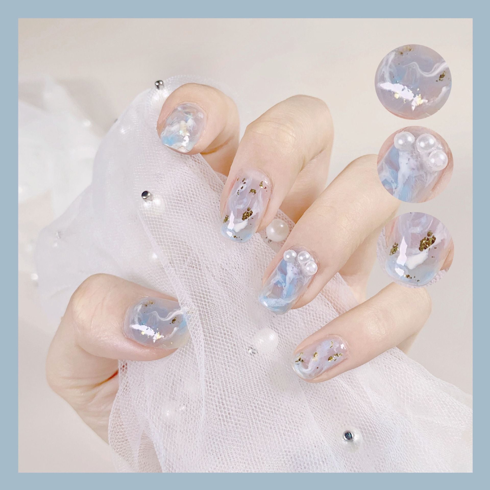 24Pcs Wearable Fake Nails Pink Gradient Glitter Butterfly Rhinestones Full Cover Acrylic Nail Tips With Press Glue Detachable LT-53