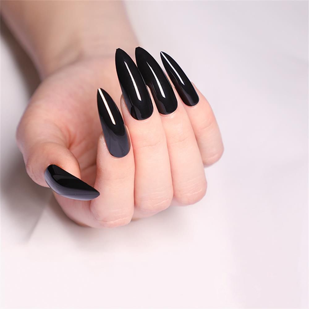 24pcs Fake Nails Halloween Long Style Full Cover False Nails DIY Glue Press On Nails Nail Supplies For Ballerina False Nail Tip only fake nails