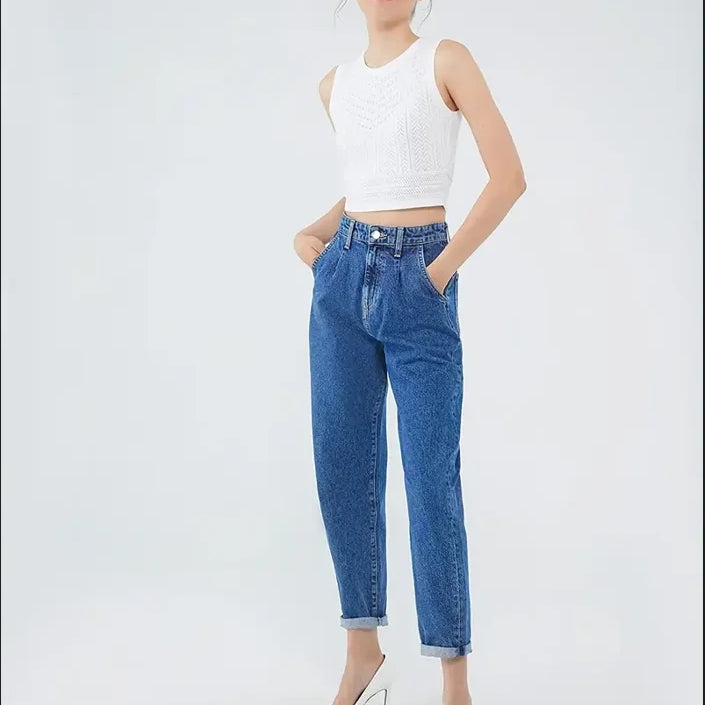High Waist Straight Jeans