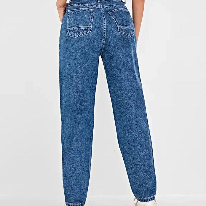 High Waist Straight Jeans