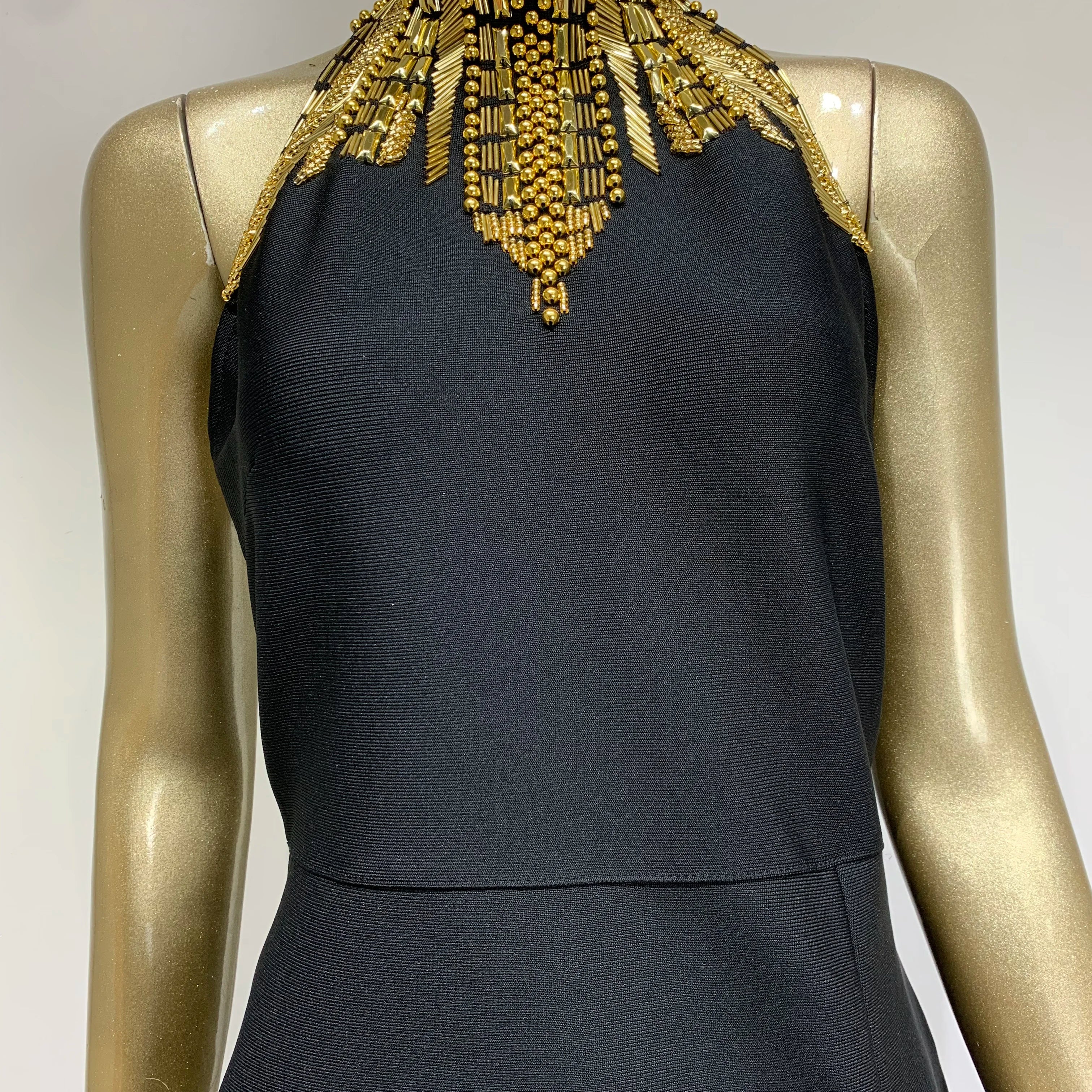 Women Celebrity Sexy Turtleneck Beading Patchwork Black Maxi Long Bodycon Bandage Dress 2025 Elegant Evening Club Party Outfit