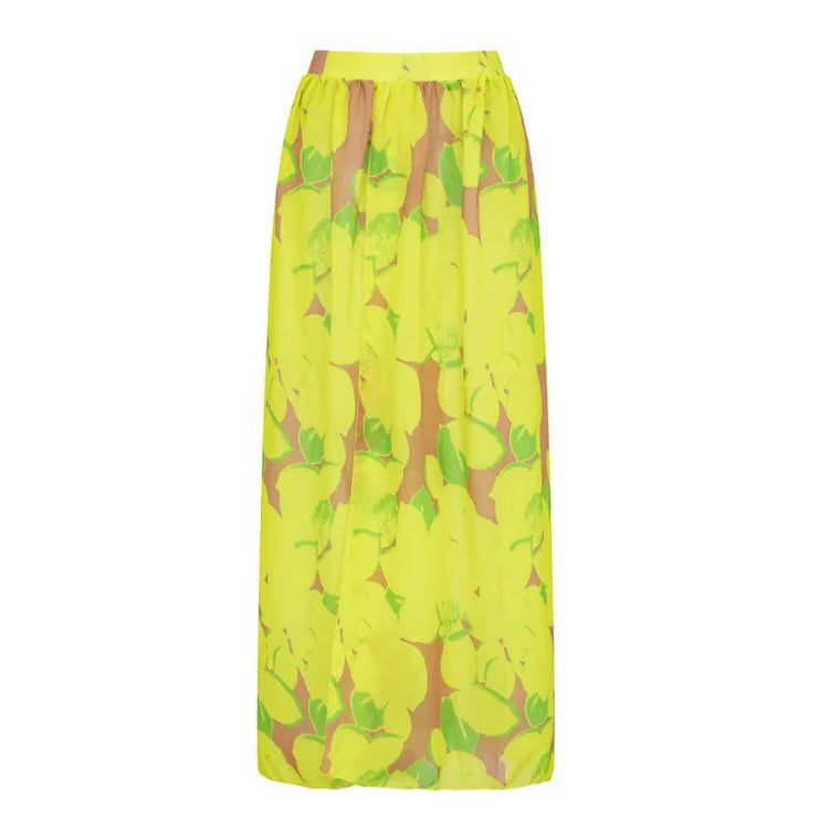 trend Woman Deep V Lemon Printed Swimsuit set two-piece Swimwear Women luxury Beachwear Bathing Suit beach dress wholesale