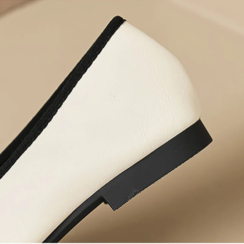 spring and autumn women's shoes Korean style work and party wear Ladies' casual flats mary jane boat shoes Large size 41-43