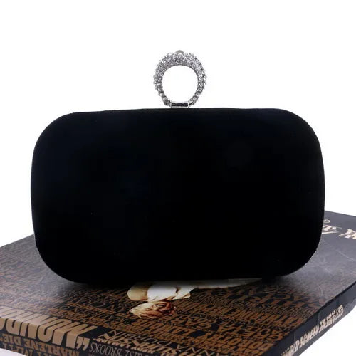 Clutch evening bags Crown rhinestones evening bags purse shoulder bag for wedding Diamonds Lady Purse Mini Evening Bags YM1033black
