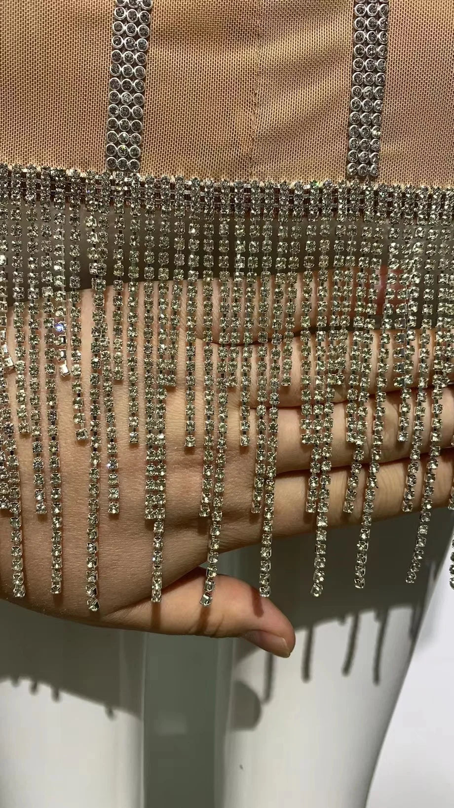 Vestido de aniversário feminino, preto, cáqui, pérolas brilhantes, borlas, sexy, para clube, sem alças, para festa à noite, celebridade, minivestido