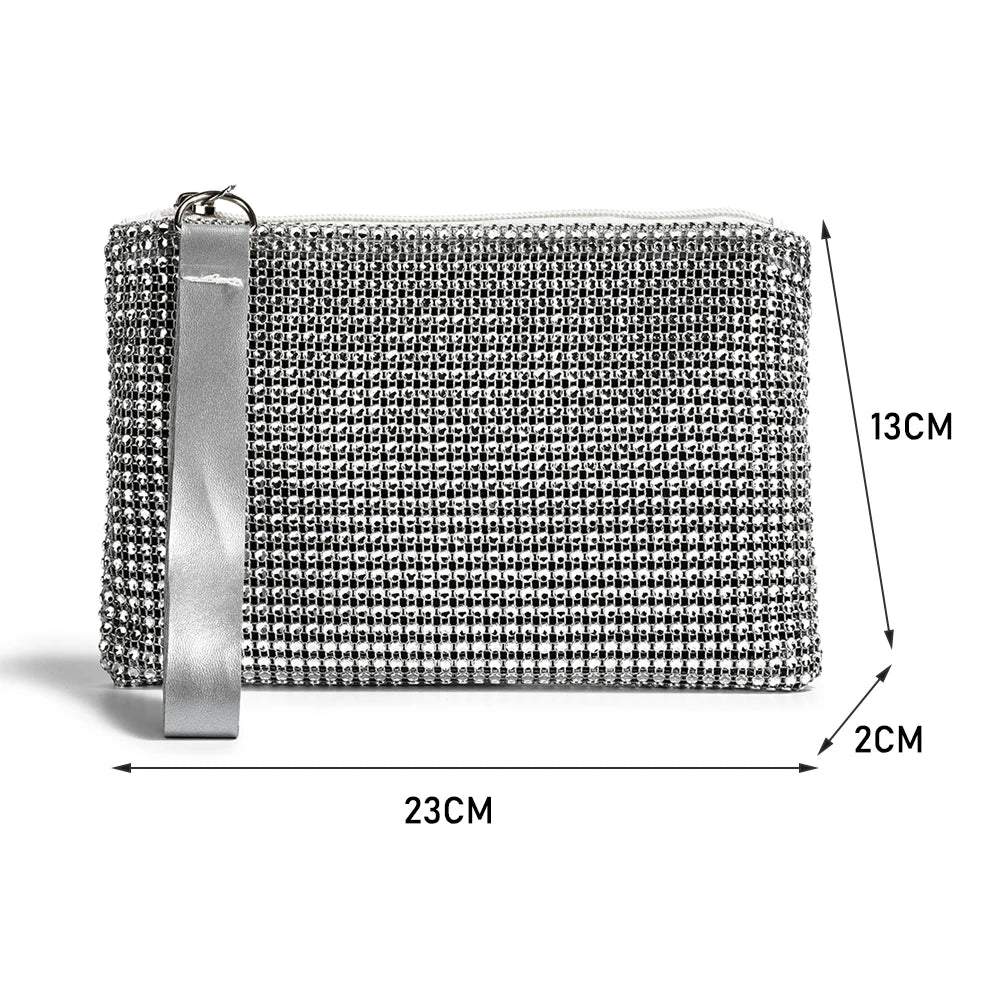 Rhinestone Handbag for Women Bag Diamonds Shoulder Bag Purse Ladies Female Crossbody Bag Shining Designer Diamond Bag Black Clutch